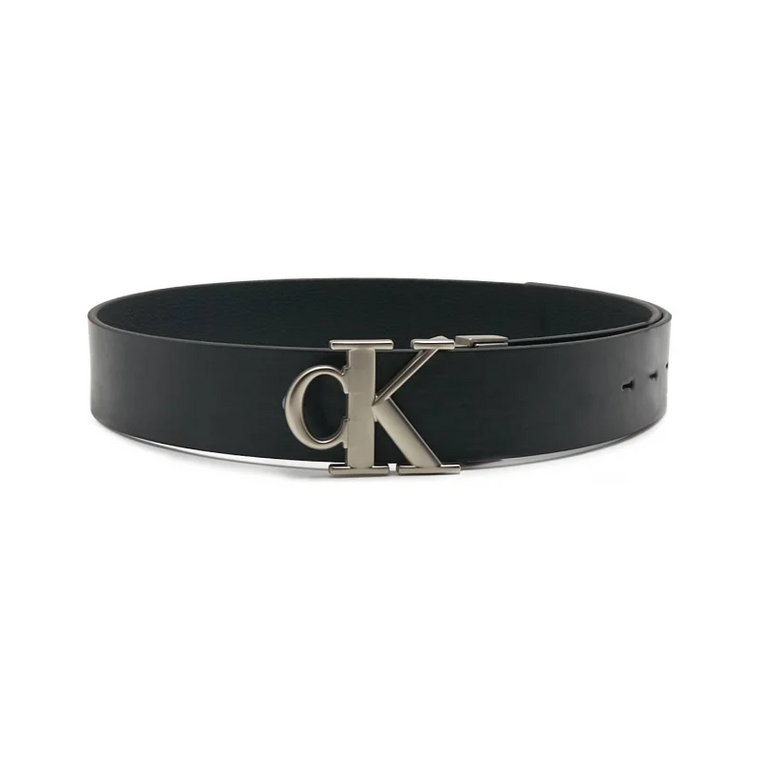 CALVIN KLEIN JEANS Skórzany dwustronny pasek CLASSIC + MONOGRAM BELT 35MM