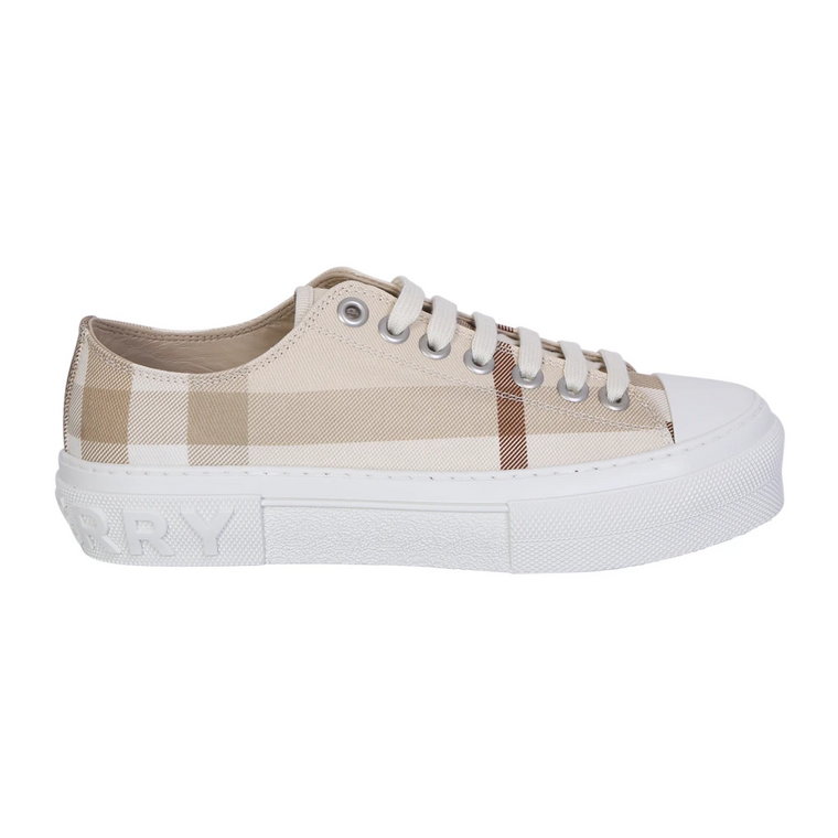 Beżowe Sneakersy z Klasycznym Designem Burberry