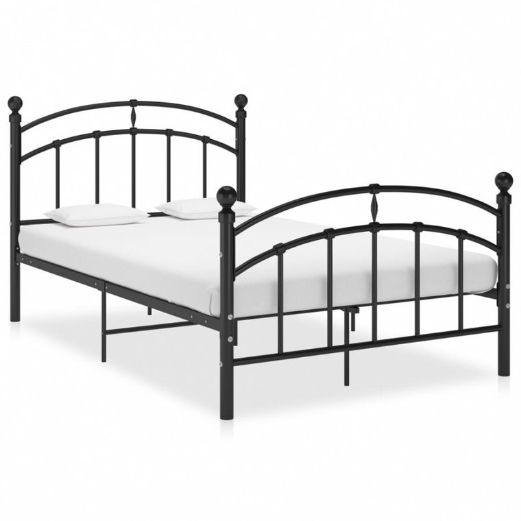 Rama łóżka, czarna, metalowa, 120 x 200 cm kod: V-324973