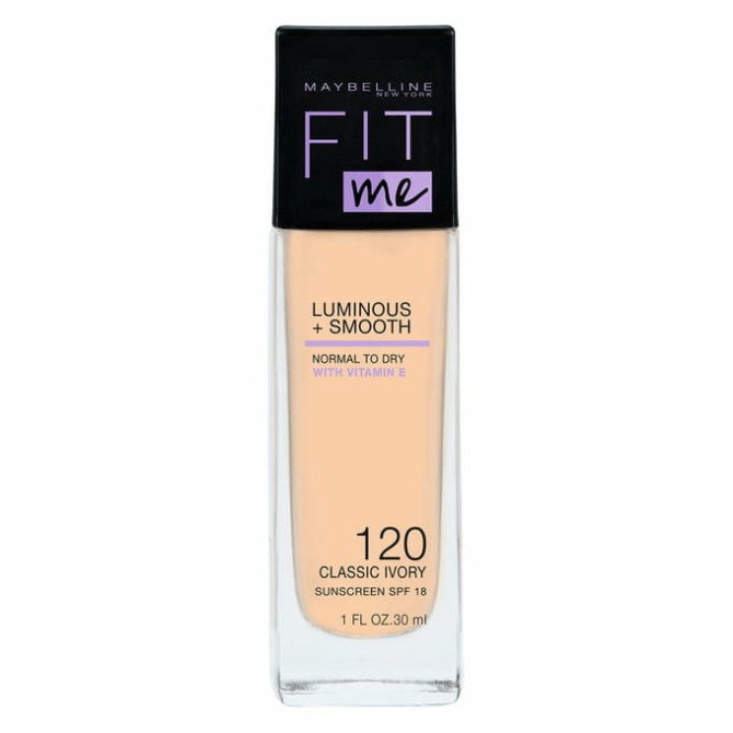 Maybelline Fit Me Luminous + Smooth Foundation rozświetlający podkład do twarzy 120 Classic Ivory 30ml