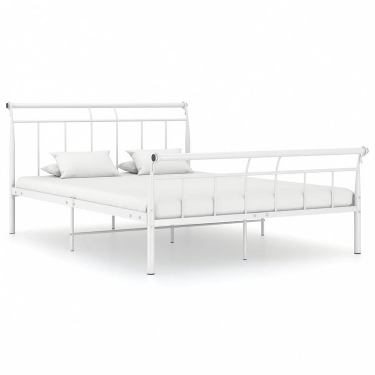 Rama łóżka, biała, metalowa, 140 x 200 cm kod: V-325040