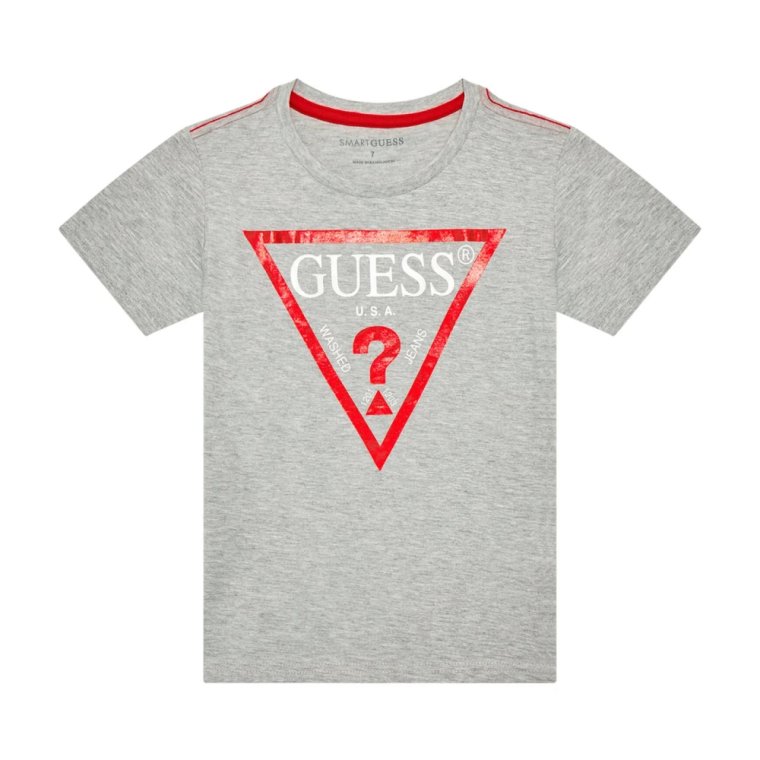 Kultowy T-shirt z 100% bawełny - Szary Guess