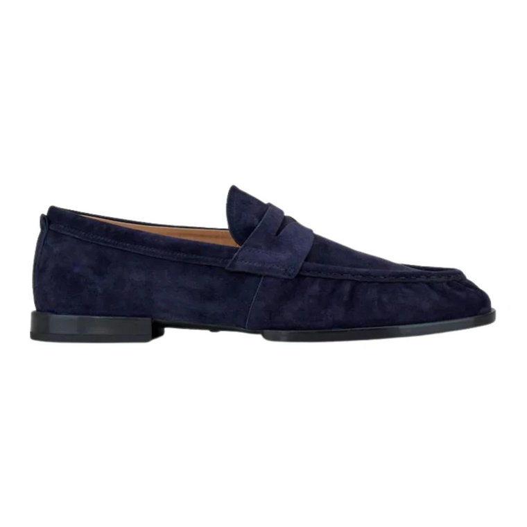 Niebieskie płaskie buty z modnym designem Tod's