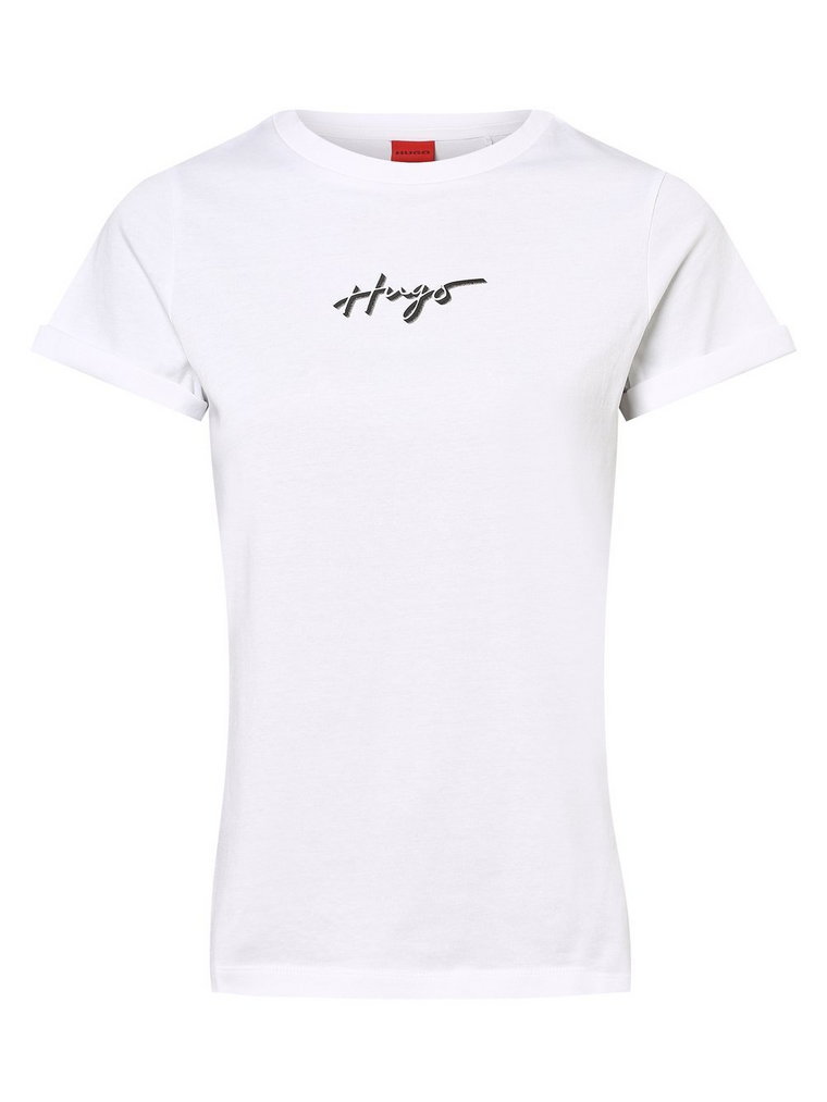 HUGO - T-shirt damski  Slim Tee_3, biały
