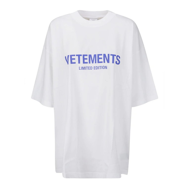 Klasyczny Biały T-shirt z Bawełny Vetements