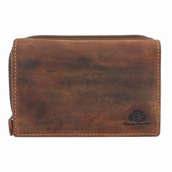 Greenburry Vintage Wallet RFID Leather 14 cm braun