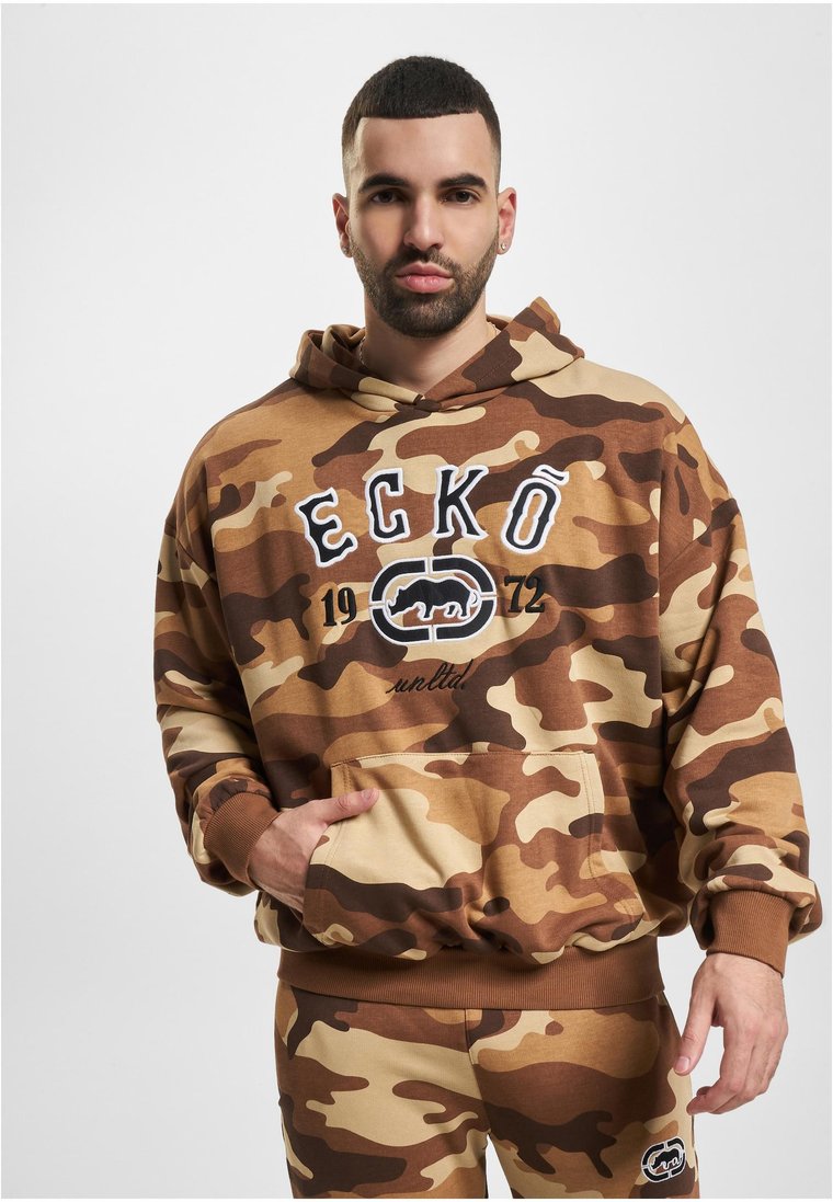 Bluza z Kapturem Męska Brązowa Ecko unltd. ECKOHD1116