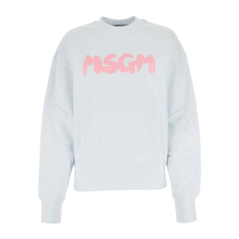 Biała bawełniana bluza - Klasyczny styl Msgm