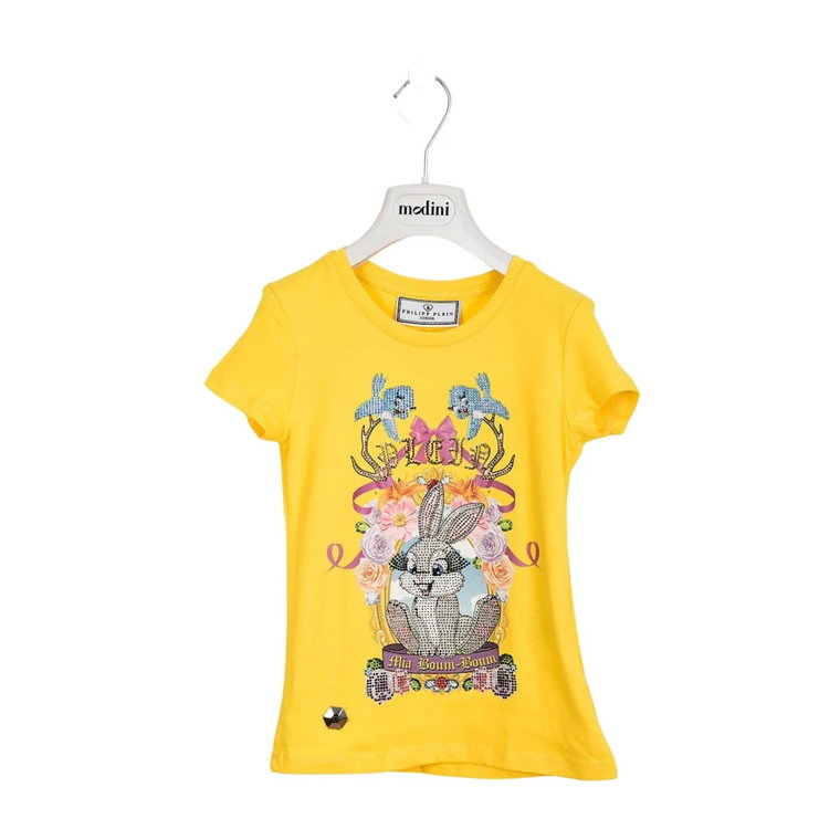 Żółta Koszulka Dziewczęca - Unikalny Design Philipp Plein