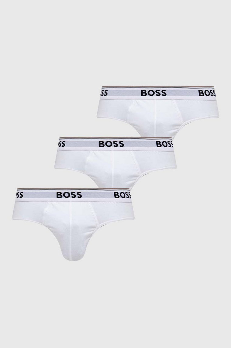 BOSS slipy 3-pack męskie kolor biały 50475273