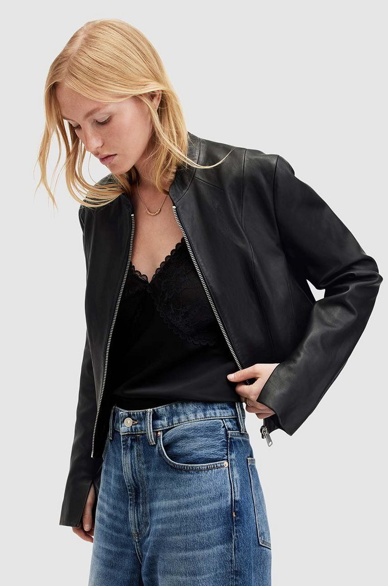 AllSaints kurtka skórzana SADLER JACKET damska kolor czarny przejściowa WL508Z