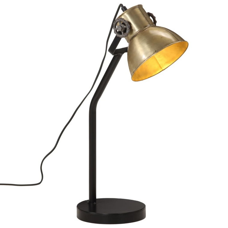 vidaXL Lampa stołowa, 25 W, antyczny mosiądz, 17x17x60 cm, E27