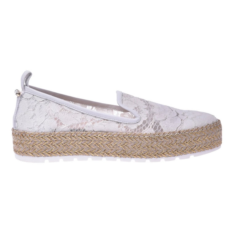 Milk-white lace espadrilles Baldinini