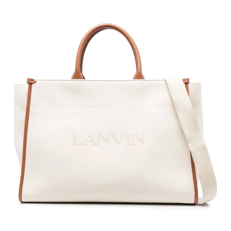Kremowa torba na ramię Lanvin