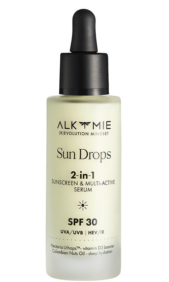 Alkmie Sun Drops SPF30 2w1 Ochrona przeciwsłoneczna i multiaktywne serum 30ml