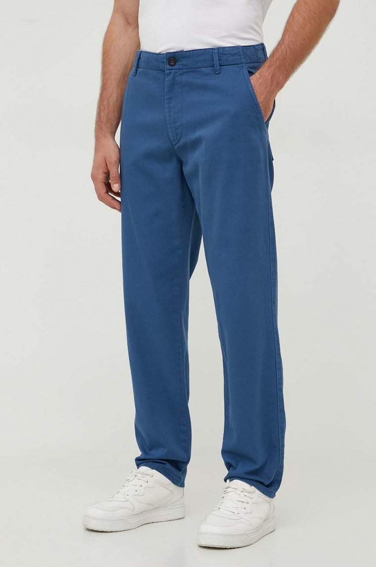 United Colors of Benetton spodnie męskie kolor niebieski proste