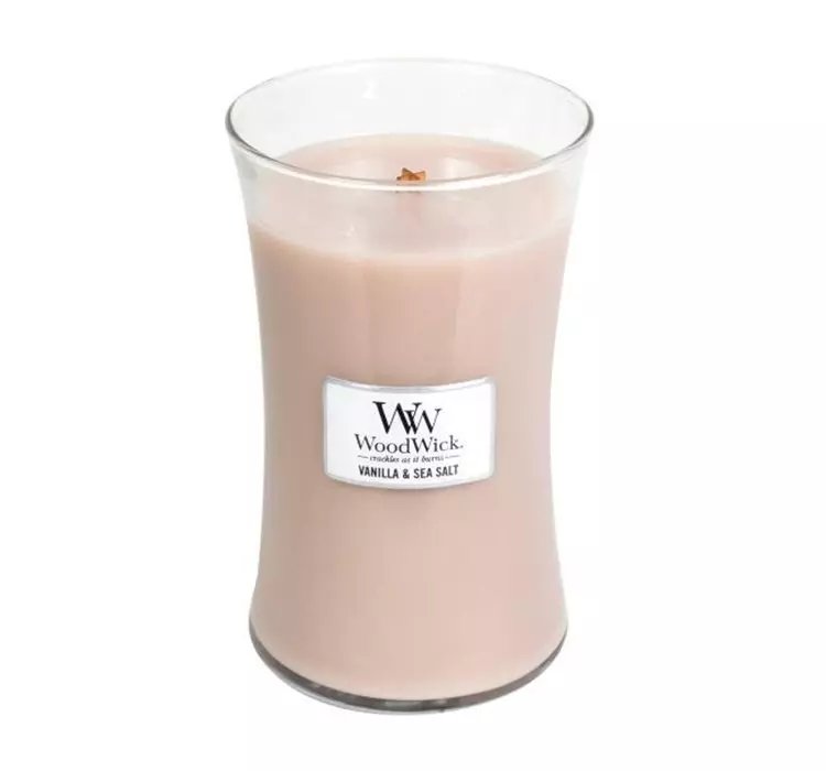 WOODWICK LARGE JAR CANDLE ŚWIECA ZAPACHOWA VANILLA & SEA SALT 610G