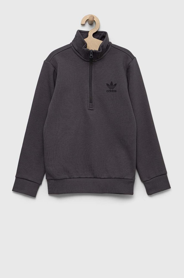 adidas Originals bluza dziecięca kolor szary z nadrukiem