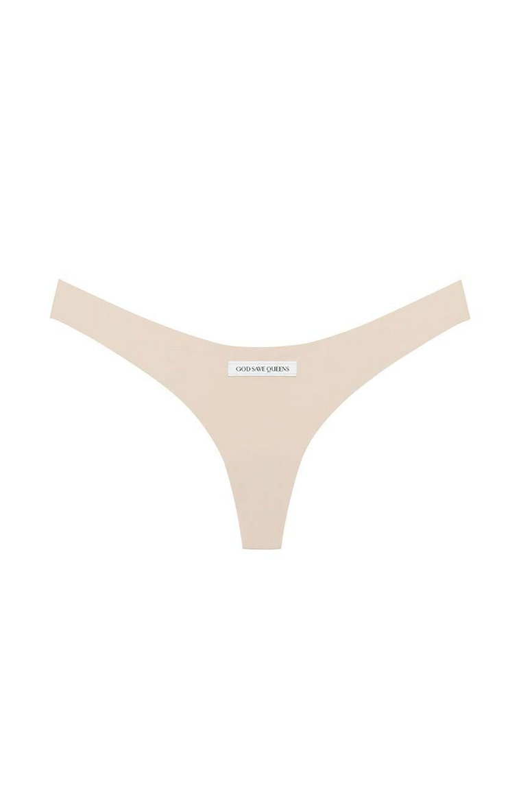 GOD SAVE QUEENS stringi SECOND SKIN THONG kolor beżowy GSQ-135-124