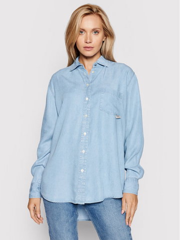 Koszula jeansowa Pauleta W1GH36 D4D22 Niebieski Oversize
