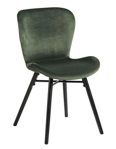 Zielone tapicerowane welwetowe krzesło - Esso
