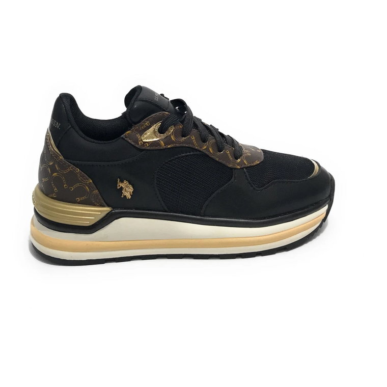 Buty damskie Ophra005 Sneaker w skórze/materiał czarny/brązowy U.s. Polo Assn.