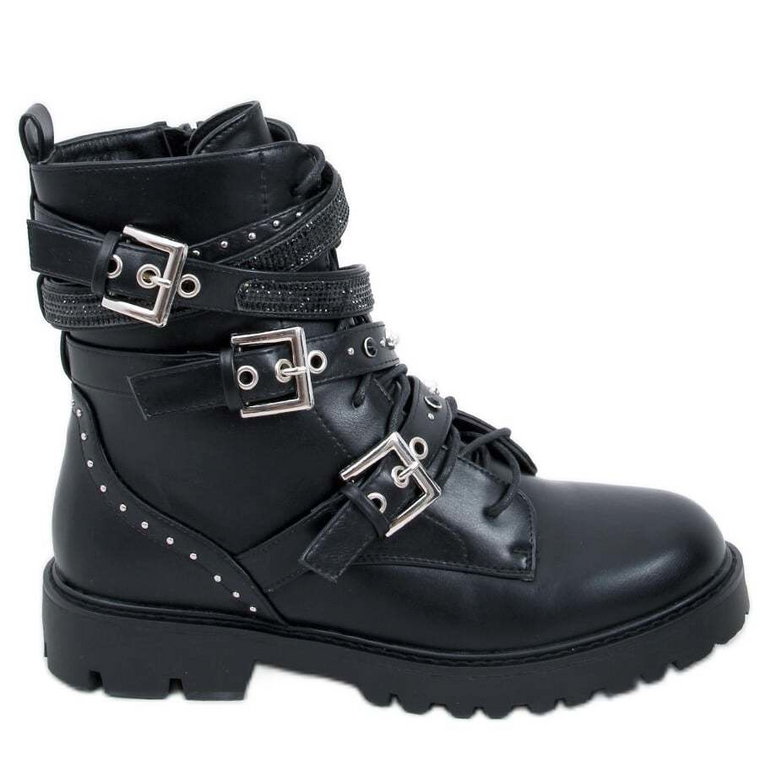 Botki militarne Fleur Black czarne