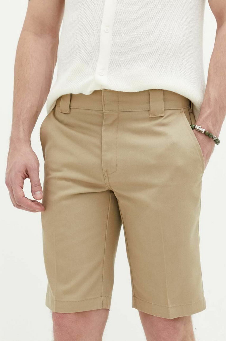 Dickies szorty męskie kolor beżowy DK0A4XNFKHK1-KHAKI