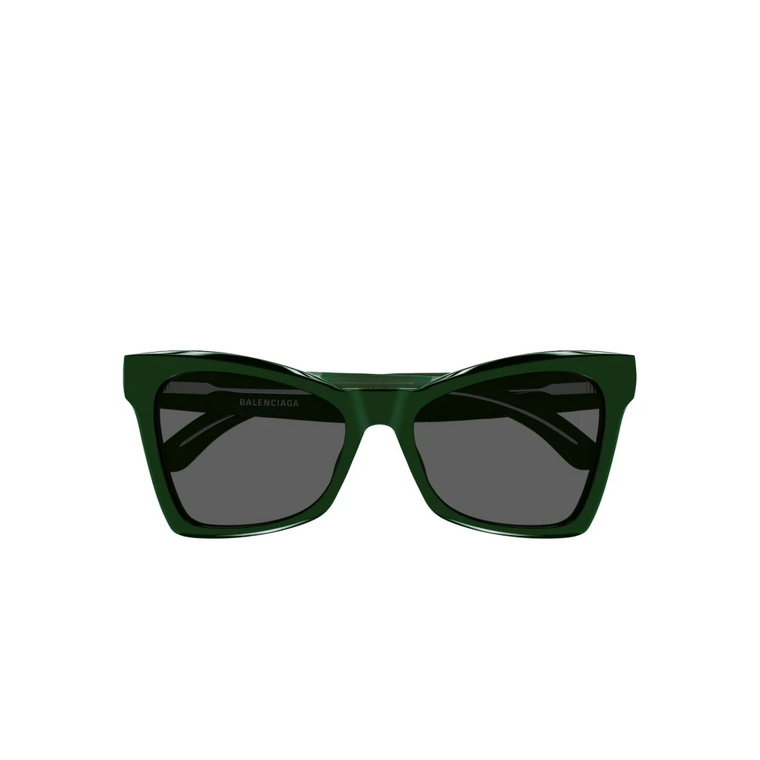 Eleganckie Zielone Okulary Cateye Balenciaga