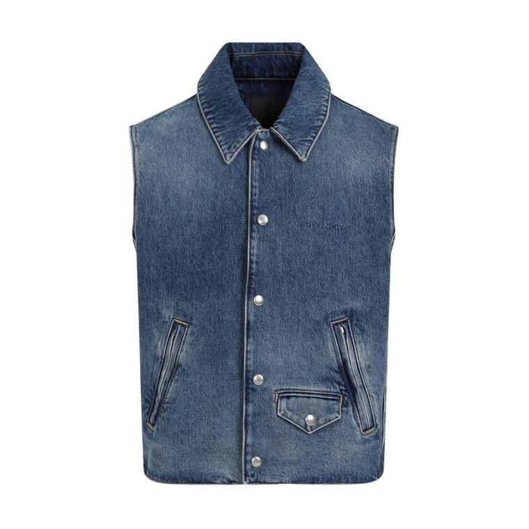 Indigo Blue Denim Vest Givenchy