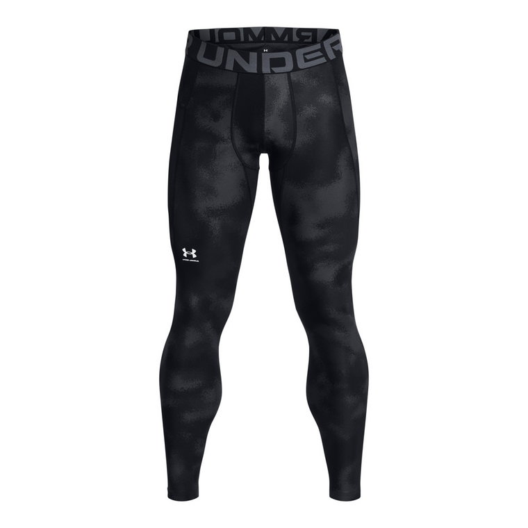 Męskie legginsy treningowe Under Armour UA HG Armour Printed Lgs - czarne