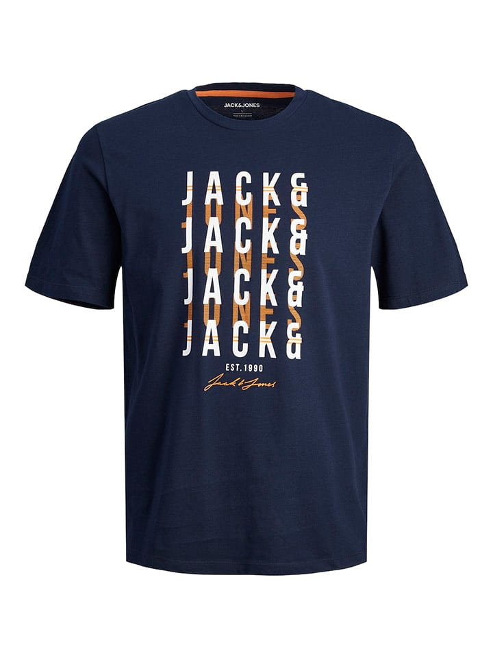 Jack & Jones Koszulka "Delvin" w kolorze granatowym