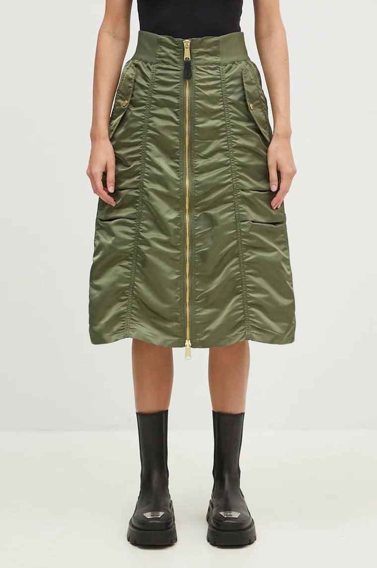 Alpha Industries spódnica MA-1 Midi Skirt kolor zielony midi rozkloszowana 148067