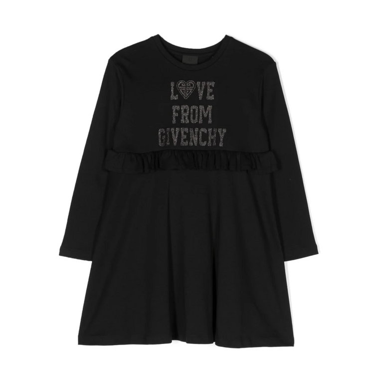 Czarna Bawełniana Sukienka Fashionista Givenchy