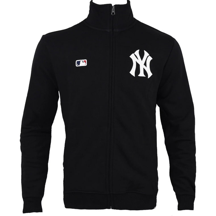 47 Brand MLB New York Yankees Embroidery Helix Track Jkt 554365, Męskie, Czarne, bluzy, bawełna, rozmiar: L