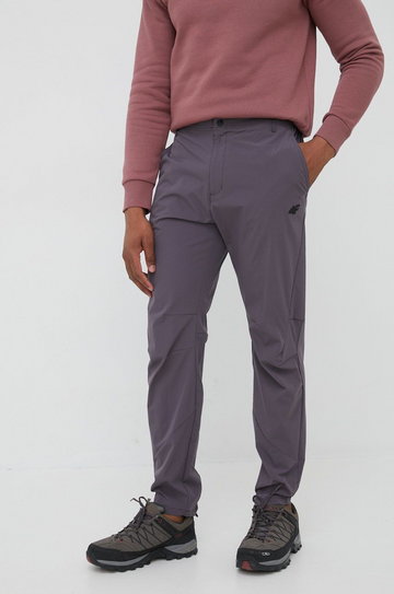 4F spodnie outdoorowe męskie kolor szary proste
