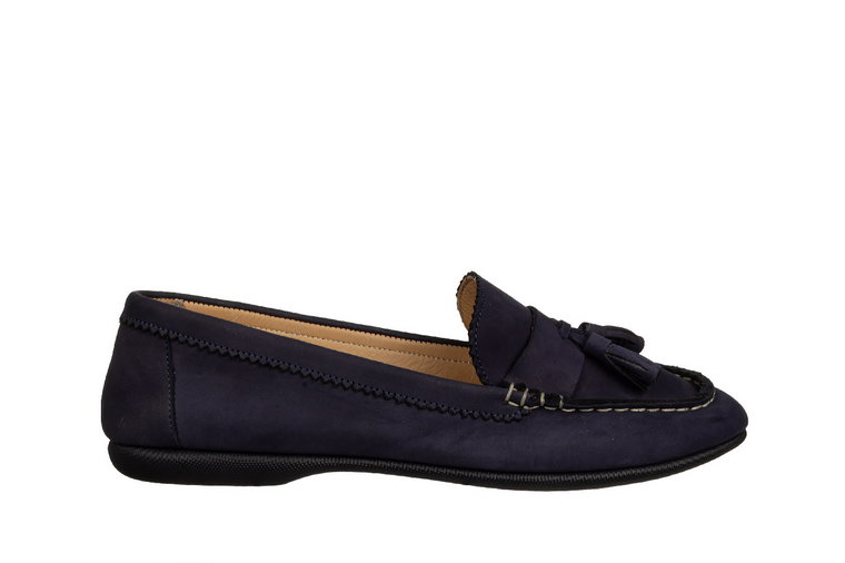 Półbuty Bayla-161 158 2401 Navy Nubuck 161706, Granatowy, Skóra naturalna