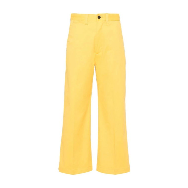Żółte Spodnie z mieszanki bawełny Ralph Lauren