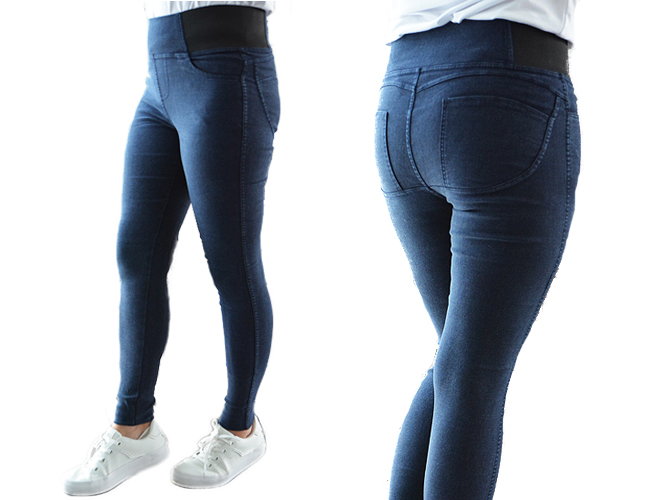 Legginsy Spodnie jeansowe Jegginsy Push-up Getry rurki wysoki stan M/L