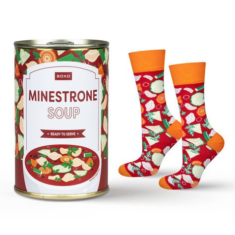 Skarpetki damskie SOXO GOOD STUFF minestrone soup w puszce - 3540