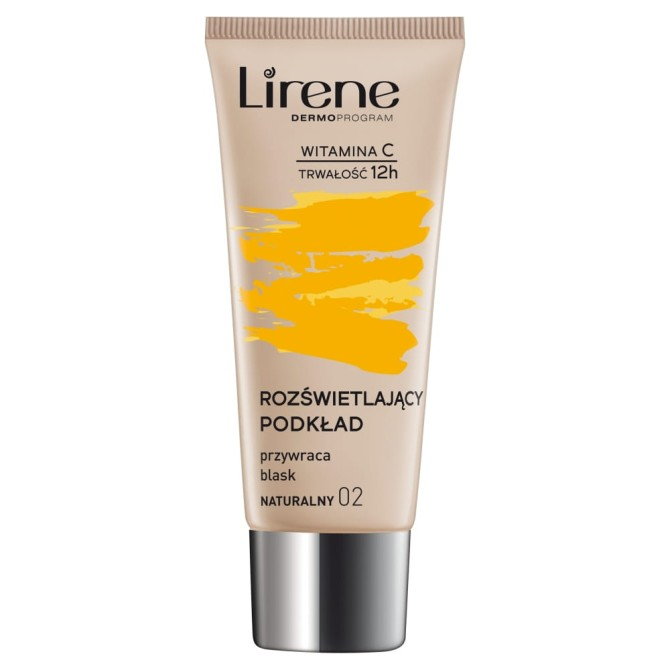 Lirene Podkład rozświetlający przywracający skórze blask 02 Naturalny 30ml