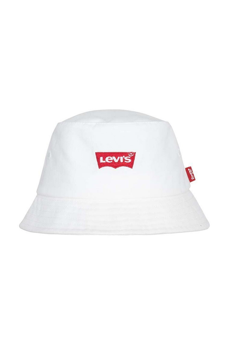 Levi's kapelusz bawełniany dziecięcy LAN LEVIS BATWING BUCKET CAP kolor beżowy bawełniany