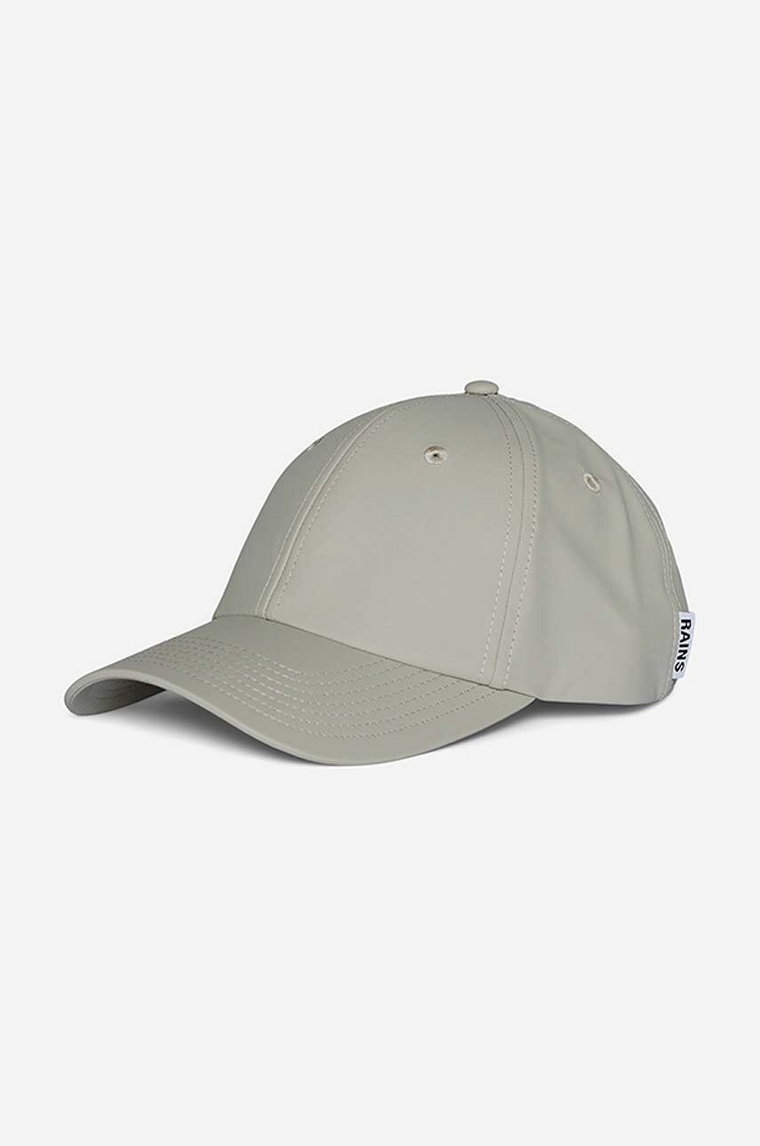 Rains czapka z daszkiem Cap  13600 kolor szary gładka 13600.CEMENT