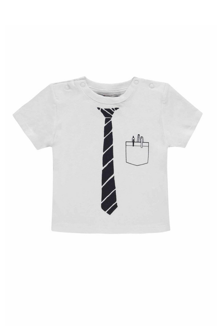 T-shirt chłopięcy niemowlęcy biały krawat