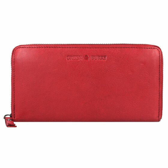 Greenburry Vintage Washed Leather Wallet 19 cm red