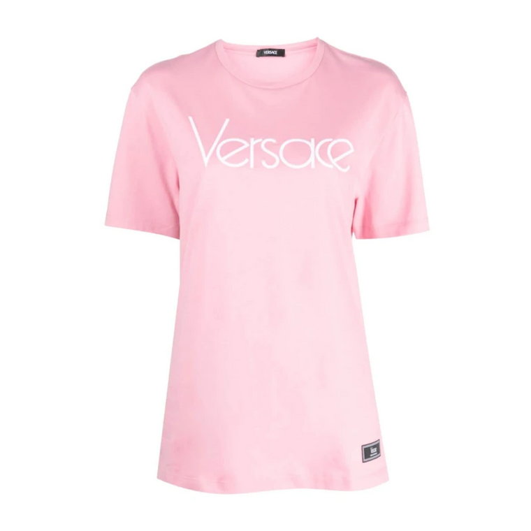 Stylowe Różowe Koszulki i Pola dla Kobiet Versace