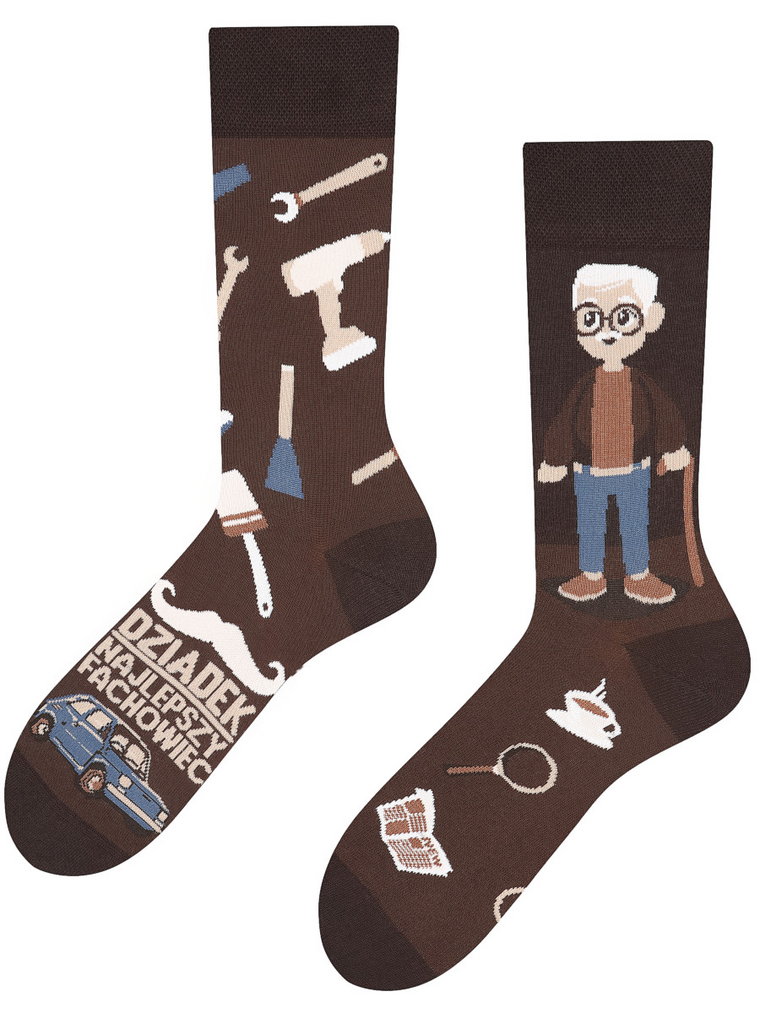 Idealne skarpetki dla Dziadka Todo Socks Favorite Grandpa. Najlepszy fachowiec.
