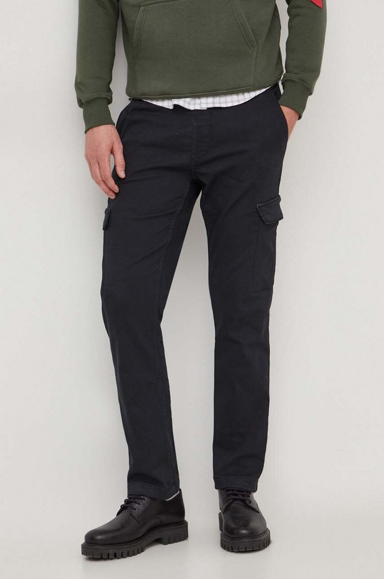 Pepe Jeans spodnie GYMDIGO CARGO PANT męskie kolor czarny dopasowane PM211652
