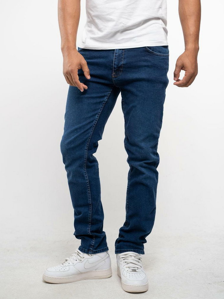 Spodnie Jeansowe Croll Pocket Stitch Regular 5858 Ciemno Niebieskie