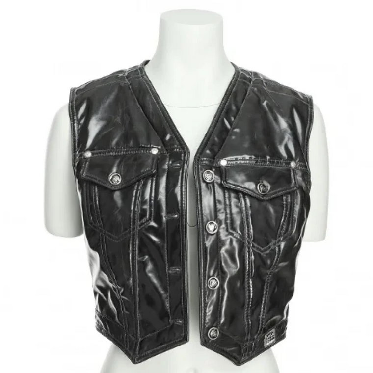 Pre-owned Leather tops Versace Pre-owned